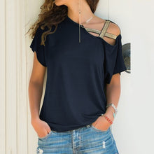 Load image into Gallery viewer, Summer Oversized T Shirt Women Casual Sexy Off Shoulder