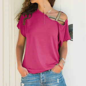 Summer Oversized T Shirt Women Casual Sexy Off Shoulder