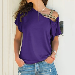 Summer Oversized T Shirt Women Casual Sexy Off Shoulder