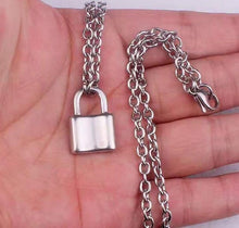 Load image into Gallery viewer, Women Jewelry stainless steel Padlock Necklace punk