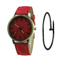 Load image into Gallery viewer, MEIBO Relojes Women Quartz Watches Denim Design