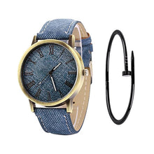 Load image into Gallery viewer, MEIBO Relojes Women Quartz Watches Denim Design