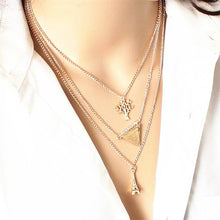 Load image into Gallery viewer, Fashion Jewelry Collier Pink Gold Rose Statement Pendant Necklace