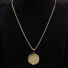 Load image into Gallery viewer, Fashion Flower of Life Stainless Steel Long Necklace