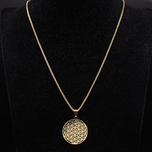 Load image into Gallery viewer, Fashion Flower of Life Stainless Steel Long Necklace