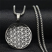 Load image into Gallery viewer, Fashion Flower of Life Stainless Steel Long Necklace