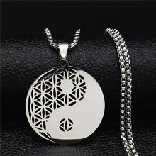 Load image into Gallery viewer, Fashion Flower of Life Stainless Steel Long Necklace