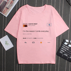 Wish I Had A Friend Like Me Letter Print Gray Tshirt