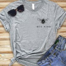 Load image into Gallery viewer, Bee Kind Pocket Print Women Tshirt Save Bees Graphic T-shirt