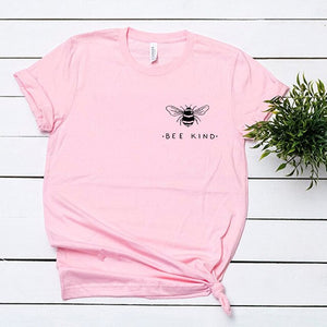 Bee Kind Pocket Print Women Tshirt Save Bees Graphic T-shirt