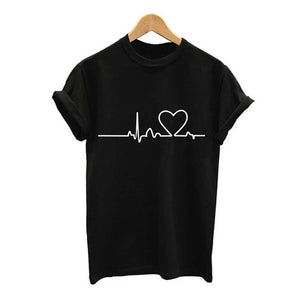 Couples Lovers T-Shirt for Women Casual White Tops Tshirt