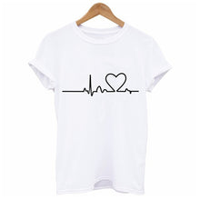 Load image into Gallery viewer, Couples Lovers T-Shirt for Women Casual White Tops Tshirt