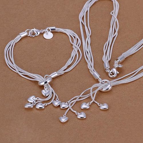 High Quality 925 stamped Sterling Silver jewelry set