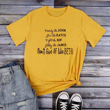 Load image into Gallery viewer, Yellow T-shirt Women Letter Tops Tee Female