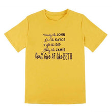 Load image into Gallery viewer, Yellow T-shirt Women Letter Tops Tee Female