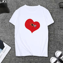 Load image into Gallery viewer, Heartbreak Tshirt for Female Casual White Black Short