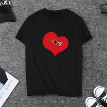 Load image into Gallery viewer, Heartbreak Tshirt for Female Casual White Black Short