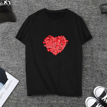 Load image into Gallery viewer, Heartbreak Tshirt for Female Casual White Black Short