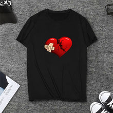 Load image into Gallery viewer, Heartbreak Tshirt for Female Casual White Black Short