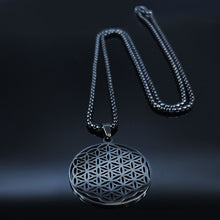 Load image into Gallery viewer, Fashion Flower of Life Stainless Steel Long Necklace