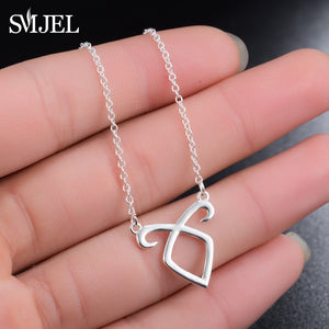 SMJEL Movie City of Bones Necklace Angelic Forces Power Rune Pendant