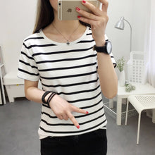 Load image into Gallery viewer, Womens T-Shirt V Collar T Shirts Skinny Half Sleeve Clothes