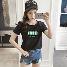 Load image into Gallery viewer, Womens T-Shirt V Collar T Shirts Skinny Half Sleeve Clothes