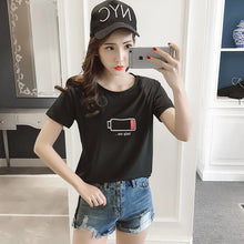 Load image into Gallery viewer, Womens T-Shirt V Collar T Shirts Skinny Half Sleeve Clothes