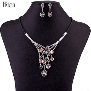 Fashion Jewelry Sets Choker Necklace Crystal Charms