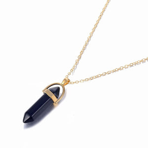 Hot sale Hexagonal Column Quartz Necklaces Pendants Fashion