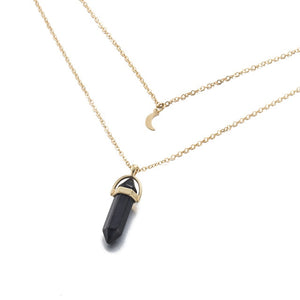 Hot sale Hexagonal Column Quartz Necklaces Pendants Fashion